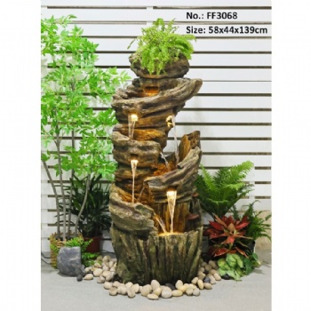 Outdoor Rock Waterfall For Porch Yard