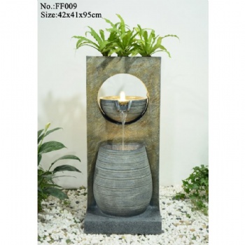 Stock In USA Warehouse Waterfall Outdoor Water Fountain With light