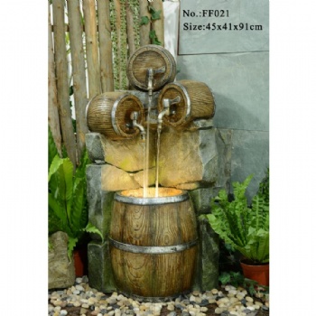 For Far Outdoor Decoration Natural Wooden Garden DecorFountain