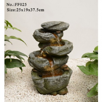New Handmade Polyresin Waterfall Fountain Indoor Outdoor Decoration