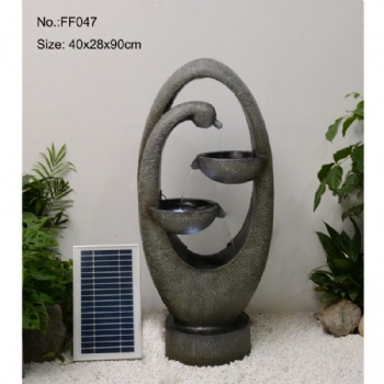 3 Tier Outdoor Solar Fountain For Garden Pool Landscape Decoration
