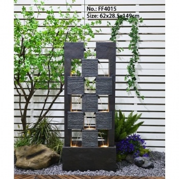 58.66 Inches Tall Multi-Layer Cascading Water Fountain Outdoor