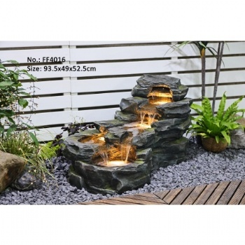 Ornament Water Fountain Outdoor Freestanding 4 Tier Floor Fountains
