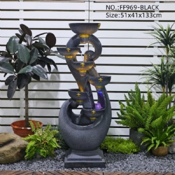 Luxury Waterfall For Party Yard Decor Water Fountain With LED Light