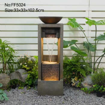 Rain Curtain Shaped Fountain Garden Polyresin Waterfall Outdoor