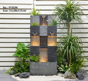 Cascade Rustic Outdoor Floor Waterfalls Fountain 45.3
